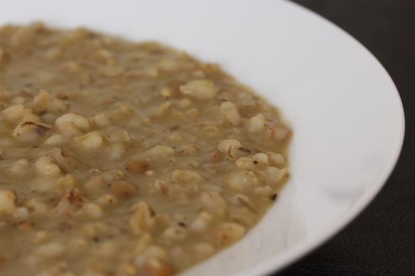 Barley and lentil soup